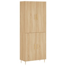 Highboard Sonoma-Eiche 69,5x34x180 cm Holzwerkstoff