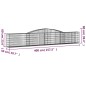 vidaXL Gabionen mit Hochbogen 3 Stk. 400x50x60/80cm Verzinktes Eisen vidaXL Gabionen mit Hochbogen 3 Stk. 400x50x60/80cm Verzinktes Eisen