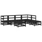 vidaXL 7-tlg. Garten-Lounge-Set mit Kissen Schwarz Massivholz vidaXL 7-tlg. Garten-Lounge-Set mit Kissen Schwarz Massivholz
