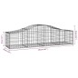 vidaXL Gabionen mit Hochbogen 7 Stk. 200x50x40/60 cm Verzinktes Eisen vidaXL Gabionen mit Hochbogen 7 Stk. 200x50x40/60 cm Verzinktes Eisen