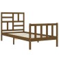 vidaXL Massivholzbett mit Kopfteil Honigbraun 100x200 cm vidaXL Massivholzbett mit Kopfteil Honigbraun 100x200 cm