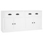 vidaXL Sideboards 2 Stk. Weiß Holzwerkstoff vidaXL Sideboards 2 Stk. Weiß Holzwerkstoff