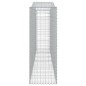 vidaXL Gabionen mit Hochbogen 10 Stk 400x50x140/160cm Verzinktes Eisen vidaXL Gabionen mit Hochbogen 10 Stk 400x50x140/160cm Verzinktes Eisen