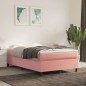 vidaXL Boxspringbett mit Matratze Rosa 120x200 cm Samt vidaXL Boxspringbett mit Matratze Rosa 120x200 cm Samt