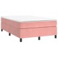 vidaXL Boxspringbett mit Matratze Rosa 120x200 cm Samt vidaXL Boxspringbett mit Matratze Rosa 120x200 cm Samt