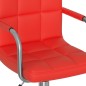 Esszimmerstühle 2 Stk. Drehbar Rot Kunstleder Esszimmerstühle 2 Stk. Drehbar Rot Kunstleder