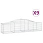 vidaXL Gabionen mit Hochbogen 9 Stk. 200x50x40/60 cm Verzinktes Eisen vidaXL Gabionen mit Hochbogen 9 Stk. 200x50x40/60 cm Verzinktes Eisen