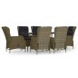 vidaXL 7-tlg. Garten-Essgruppe Braun Poly Rattan vidaXL 7-tlg. Garten-Essgruppe Braun Poly Rattan
