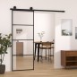 vidaXL Schiebetür mit Beschlag 76x205 cm ESG-Glas & Aluminium vidaXL Schiebetür mit Beschlag 76x205 cm ESG-Glas & Aluminium