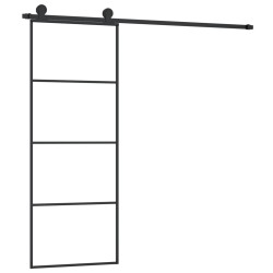 vidaXL Schiebetür mit Beschlag 76x205 cm ESG-Glas & Aluminium