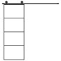 vidaXL Schiebetür mit Beschlag 76x205 cm ESG-Glas & Aluminium vidaXL Schiebetür mit Beschlag 76x205 cm ESG-Glas & Aluminium