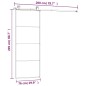 vidaXL Schiebetür mit Beschlag 76x205 cm ESG-Glas & Aluminium vidaXL Schiebetür mit Beschlag 76x205 cm ESG-Glas & Aluminium