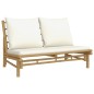 vidaXL 3-tlg. Garten-Lounge-Set mit Kissen Creme Bambus vidaXL 3-tlg. Garten-Lounge-Set mit Kissen Creme Bambus