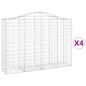 vidaXL Gabionen mit Hochbogen 4 Stk. 200x50x140/160cm Verzinktes Eisen vidaXL Gabionen mit Hochbogen 4 Stk. 200x50x140/160cm Verzinktes Eisen