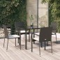 vidaXL 5-tlg. Garten-Essgruppe mit Kissen Schwarz Poly Rattan vidaXL 5-tlg. Garten-Essgruppe mit Kissen Schwarz Poly Rattan