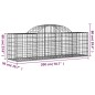 vidaXL Gabionen mit Hochbogen 30 Stk. 200x50x60/80 cm Verzinktes Eisen vidaXL Gabionen mit Hochbogen 30 Stk. 200x50x60/80 cm Verzinktes Eisen