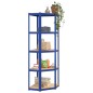 vidaXL Regale mit 5 Böden 3 Stk. Blau Stahl & Holzwerkstoff vidaXL Regale mit 5 Böden 3 Stk. Blau Stahl & Holzwerkstoff