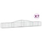 vidaXL Gabionen mit Hochbogen 7 Stk. 400x50x40/60cm Verzinktes Eisen vidaXL Gabionen mit Hochbogen 7 Stk. 400x50x40/60cm Verzinktes Eisen
