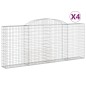 vidaXL Gabionen mit Hochbogen 4 Stk. 300x30x120/140cm Verzinktes Eisen vidaXL Gabionen mit Hochbogen 4 Stk. 300x30x120/140cm Verzinktes Eisen