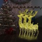 vidaXL XXL Rentiere Weihnachtsdekoration Acryl 250 LED 3 Stk. 180 cm vidaXL XXL Rentiere Weihnachtsdekoration Acryl 250 LED 3 Stk. 180 cm