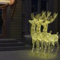 vidaXL XXL Rentiere Weihnachtsdekoration Acryl 250 LED 3 Stk. 180 cm vidaXL XXL Rentiere Weihnachtsdekoration Acryl 250 LED 3 Stk. 180 cm