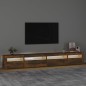 vidaXL TV-Schrank mit LED-Leuchten Räuchereiche 270x35x40 cm vidaXL TV-Schrank mit LED-Leuchten Räuchereiche 270x35x40 cm