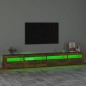 vidaXL TV-Schrank mit LED-Leuchten Räuchereiche 270x35x40 cm vidaXL TV-Schrank mit LED-Leuchten Räuchereiche 270x35x40 cm