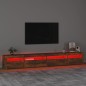 vidaXL TV-Schrank mit LED-Leuchten Räuchereiche 270x35x40 cm vidaXL TV-Schrank mit LED-Leuchten Räuchereiche 270x35x40 cm