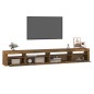 vidaXL TV-Schrank mit LED-Leuchten Räuchereiche 270x35x40 cm vidaXL TV-Schrank mit LED-Leuchten Räuchereiche 270x35x40 cm