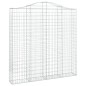 vidaXL Gabionen mit Hochbogen 3 Stk. 200x30x200/220cm Verzinktes Eisen vidaXL Gabionen mit Hochbogen 3 Stk. 200x30x200/220cm Verzinktes Eisen