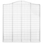 vidaXL Gabionen mit Hochbogen 3 Stk. 200x30x200/220cm Verzinktes Eisen vidaXL Gabionen mit Hochbogen 3 Stk. 200x30x200/220cm Verzinktes Eisen
