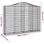 vidaXL Gabionen mit Hochbogen 3 Stk. 200x30x140/160cm Verzinktes Eisen vidaXL Gabionen mit Hochbogen 3 Stk. 200x30x140/160cm Verzinktes Eisen