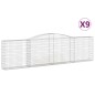 vidaXL Gabionen mit Hochbogen 9 Stk. 400x30x100/120cm Verzinktes Eisen vidaXL Gabionen mit Hochbogen 9 Stk. 400x30x100/120cm Verzinktes Eisen
