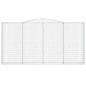 vidaXL Gabionen mit Hochbogen 2 Stk. 400x30x200/220cm Verzinktes Eisen vidaXL Gabionen mit Hochbogen 2 Stk. 400x30x200/220cm Verzinktes Eisen