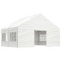 vidaXL Pavillon mit Dach Weiß 4,46x5,88x3,75 m Polyethylen vidaXL Pavillon mit Dach Weiß 4,46x5,88x3,75 m Polyethylen
