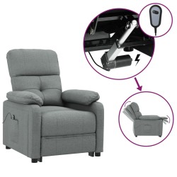 vidaXL Relaxsessel Elektrisch Dunkelgrau Stoff
