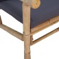 vidaXL 3-tlg. Garten-Lounge-Set mit Dunkelgrauen Kissen Bambus vidaXL 3-tlg. Garten-Lounge-Set mit Dunkelgrauen Kissen Bambus