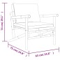 vidaXL 3-tlg. Garten-Lounge-Set mit Dunkelgrauen Kissen Bambus vidaXL 3-tlg. Garten-Lounge-Set mit Dunkelgrauen Kissen Bambus