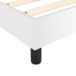 vidaXL Boxspringbett mit Matratze Weiß 180x200 cm Kunstleder vidaXL Boxspringbett mit Matratze Weiß 180x200 cm Kunstleder