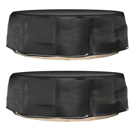 vidaXL Abdeckungen für Lounge-Insel 2 Stk. 10 Ösen Ø236x67 cm Rund