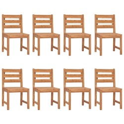 vidaXL Gartenstühle 8 Stk. Massivholz Teak