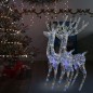 vidaXL XXL Rentiere Weihnachtsdekoration Acryl 250 LED 2 Stk. 180 cm vidaXL XXL Rentiere Weihnachtsdekoration Acryl 250 LED 2 Stk. 180 cm