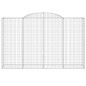 vidaXL Gabionen mit Hochbogen 2 Stk. 300x50x180/200cm Verzinktes Eisen vidaXL Gabionen mit Hochbogen 2 Stk. 300x50x180/200cm Verzinktes Eisen