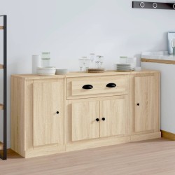 vidaXL Sideboards 3 Stk. Sonoma-Eiche Holzwerkstoff