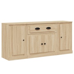 vidaXL Sideboards 3 Stk. Sonoma-Eiche Holzwerkstoff