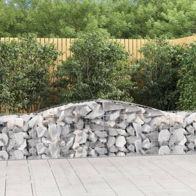 vidaXL Gabionen mit Hochbogen 20 Stk. 400x50x60/80cm Verzinktes Eisen vidaXL Gabionen mit Hochbogen 20 Stk. 400x50x60/80cm Verzinktes Eisen