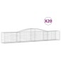 vidaXL Gabionen mit Hochbogen 20 Stk. 400x50x60/80cm Verzinktes Eisen vidaXL Gabionen mit Hochbogen 20 Stk. 400x50x60/80cm Verzinktes Eisen