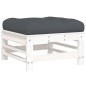 vidaXL 10-tlg. Garten-Lounge-Set mit Kissen Weiß Massivholz vidaXL 10-tlg. Garten-Lounge-Set mit Kissen Weiß Massivholz