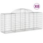 vidaXL Gabionen mit Hochbogen 8 Stk. 200x50x80/100 cm Verzinktes Eisen vidaXL Gabionen mit Hochbogen 8 Stk. 200x50x80/100 cm Verzinktes Eisen