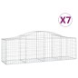 vidaXL Gabionen mit Hochbogen 7 Stk. 200x50x60/80 cm Verzinktes Eisen vidaXL Gabionen mit Hochbogen 7 Stk. 200x50x60/80 cm Verzinktes Eisen
